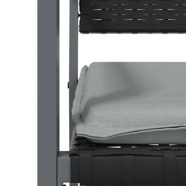 Ensemble à manger de jardin 7 pcs coussins résine tressée acier