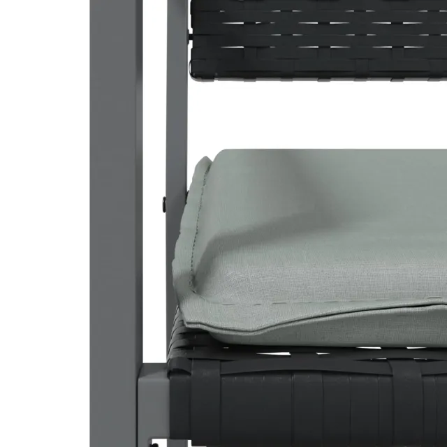 Ensemble à manger de jardin 9 pcs coussins résine tressée acier