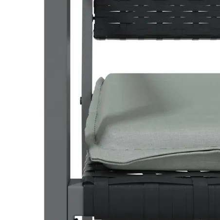 Ensemble à manger de jardin 9 pcs coussins résine tressée acier