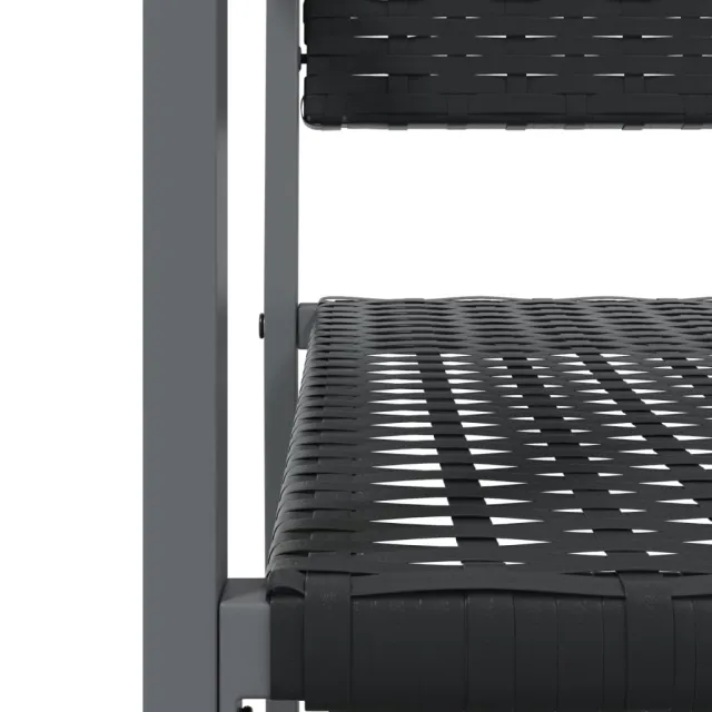 Ensemble à manger de jardin 9 pcs résine tressée acier