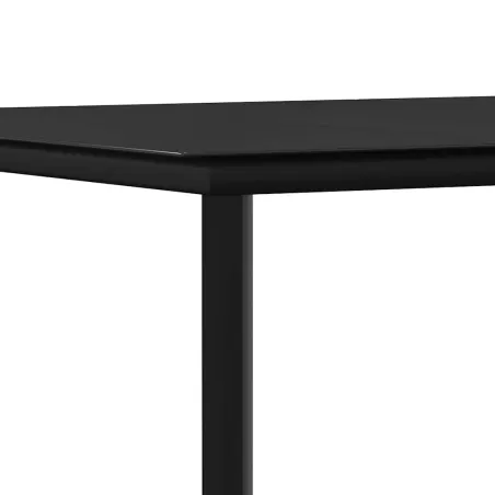 Ensemble à manger de jardin 7 pcs noir textilène et acier