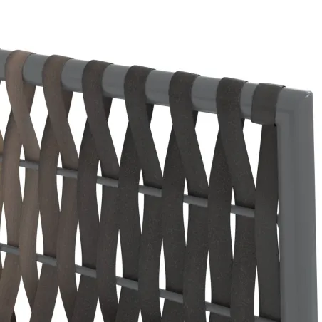 Ensemble à manger de jardin 5 pcs coussins résine tressée acier