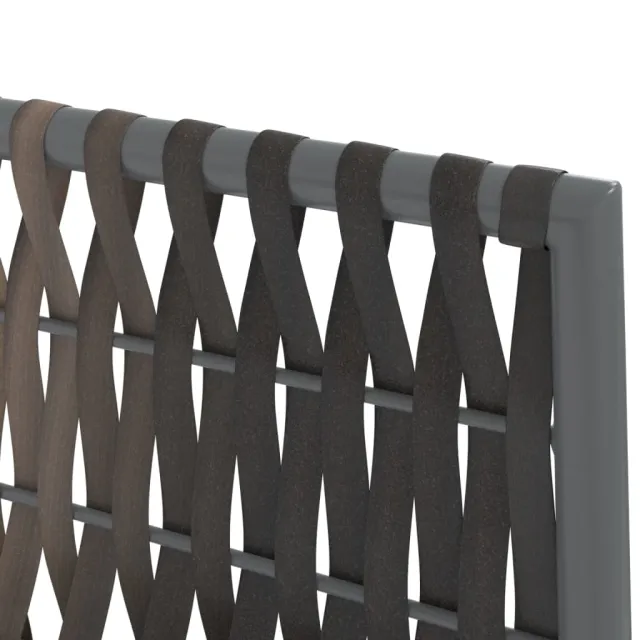 Ensemble à manger de jardin 7 pcs coussins résine tressée acier