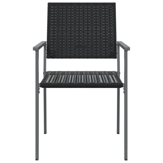 Chaises de jardin lot de 6 noir 54x62,5x89 cm résine tressée
