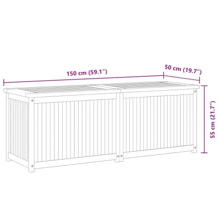 Boîte de jardin 150x50x55 cm Bois massif de teck