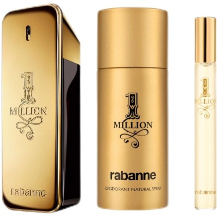 Set de Perfume Hombre Paco Rabanne 1 Million 3 Piezas 2