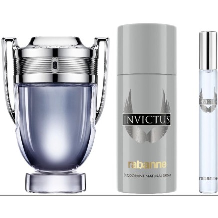 Set mit Herrenparfüm Paco Rabanne Invictus 3 Stücke 2