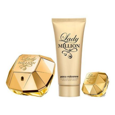 Set de Perfume Mujer Paco Rabanne Lady Million EDP 3 Piezas