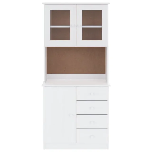 Buffet ALTA blanc 77x35x165 cm bois massif de pin