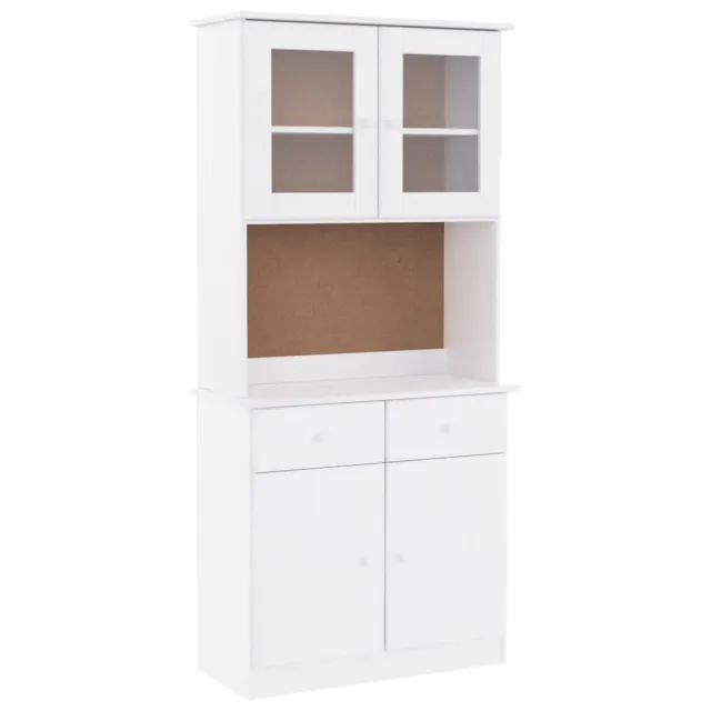 Buffet ALTA blanc 77x35x165 cm bois massif de pin
