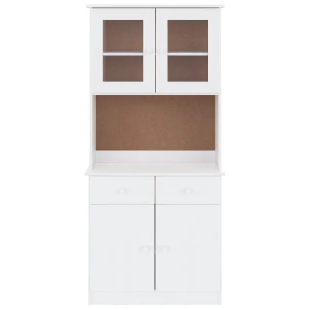 Buffet ALTA blanc 77x35x165 cm bois massif de pin