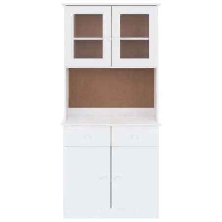 Buffet ALTA blanc 77x35x165 cm bois massif de pin