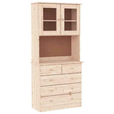 Buffet ALTA 77x35x165 cm bois massif de pin 2