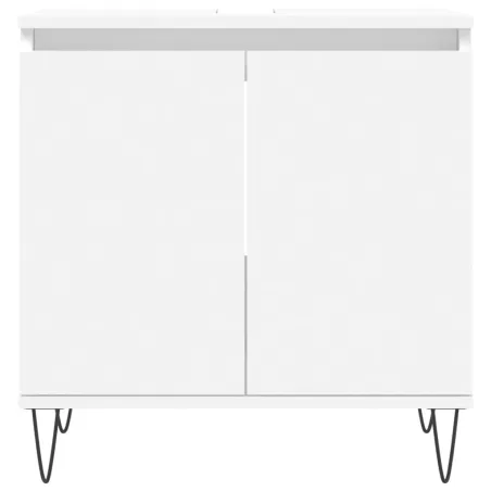 Ensemble d'armoires salle de bain 3 pcs blanc bois d'ingénierie