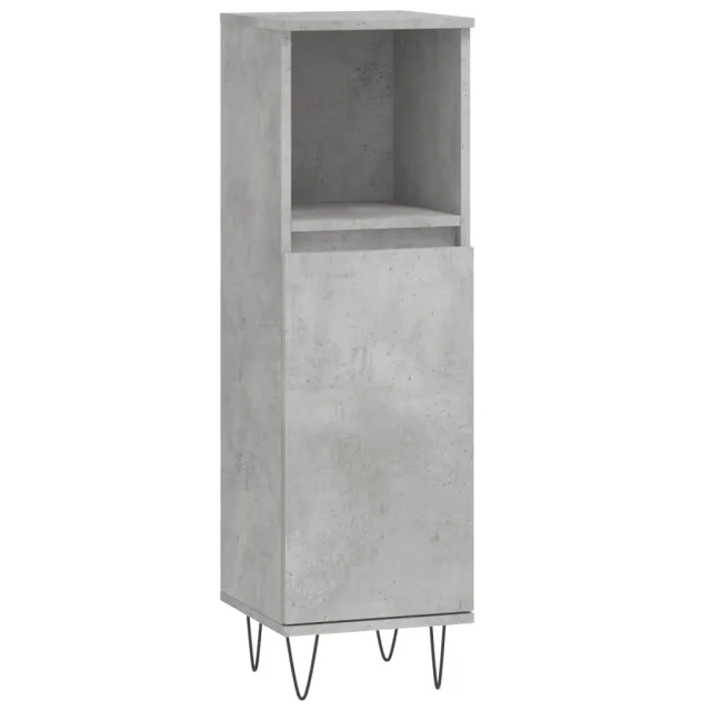 Ensemble d'armoires de salle de bain 3 pcs gris béton