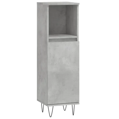 Ensemble d'armoires de salle de bain 3 pcs gris béton