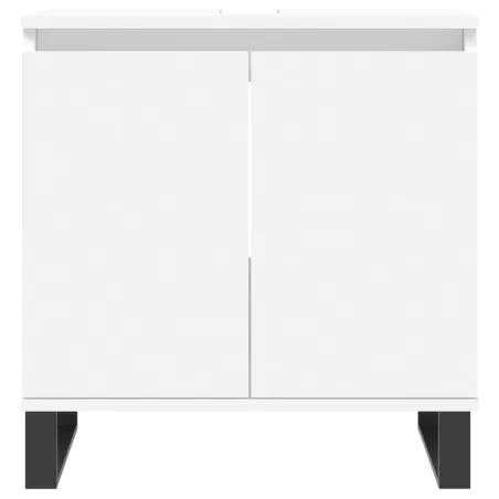 Ensemble d'armoires salle de bain 3 pcs blanc bois d'ingénierie