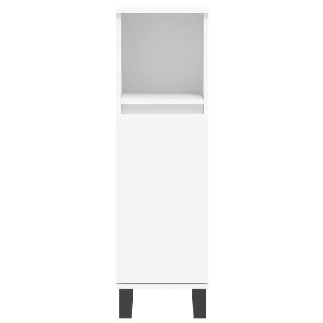 Ensemble d'armoires salle de bain 3 pcs blanc bois d'ingénierie