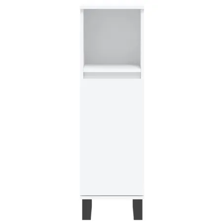 Ensemble d'armoires salle de bain 3 pcs blanc bois d'ingénierie