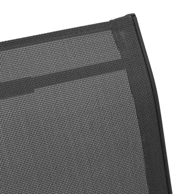 Chaises empilables de jardin lot de 6 Noir Tissu textilène