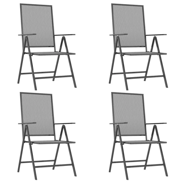 Ensemble à manger de jardin 5 pcs anthracite acier