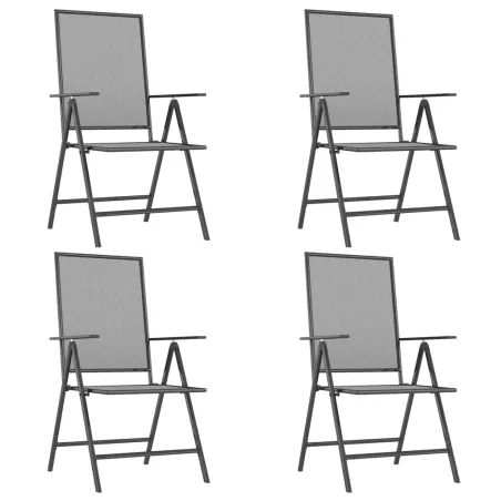 Ensemble à manger de jardin 5 pcs anthracite acier