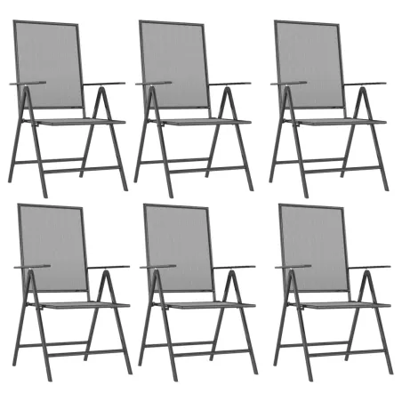 Ensemble à manger de jardin 7 pcs anthracite acier