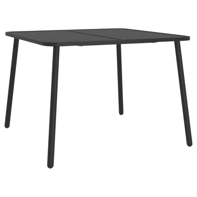 Ensemble à manger de jardin 5 pcs anthracite acier