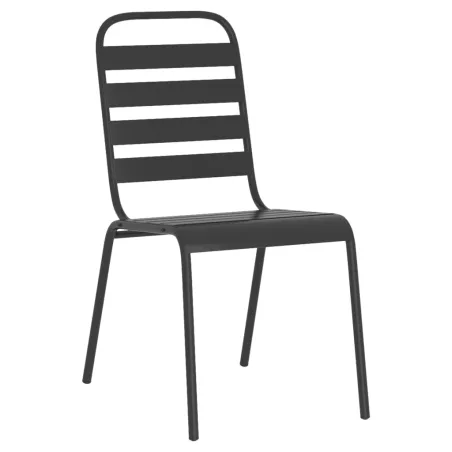 Ensemble à manger de jardin 7 pcs anthracite acier