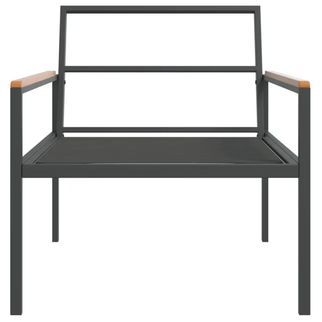 Salon de jardin avec coussins 4 pcs anthracite acier