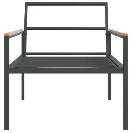 Salon de jardin avec coussins 4 pcs anthracite acier