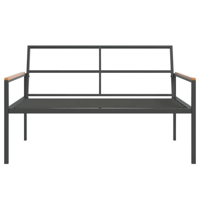 Salon de jardin avec coussins 4 pcs anthracite acier