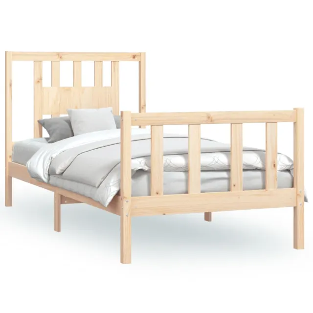 Cadre de lit sans matelas bois de pin massif 90x200 cm