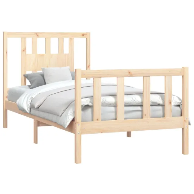 Cadre de lit sans matelas bois de pin massif 90x200 cm