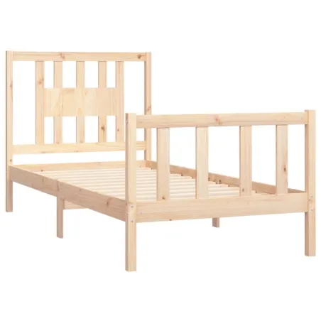 Cadre de lit sans matelas bois de pin massif 90x200 cm