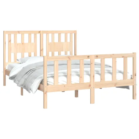 Cadre de lit sans matelas bois de pin massif 120x200 cm