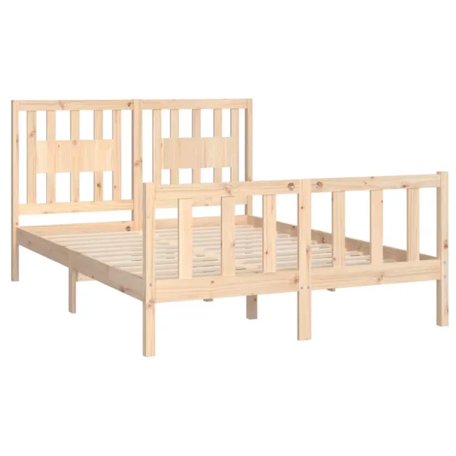 Cadre de lit sans matelas bois de pin massif 120x200 cm