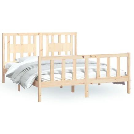Cadre de lit sans matelas bois massif de pin 160x200 cm 2