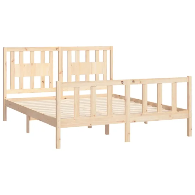 Cadre de lit sans matelas bois massif de pin 160x200 cm