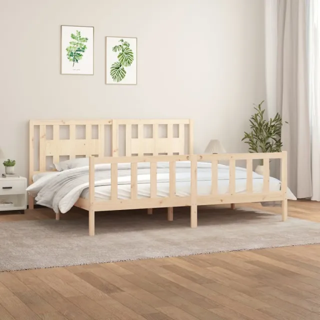 Cadre de lit sans matelas bois massif de pin 200x200 cm
