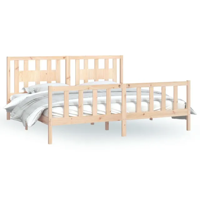 Cadre de lit sans matelas bois massif de pin 200x200 cm
