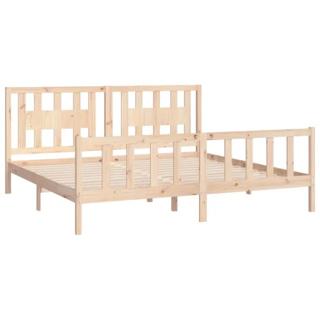 Cadre de lit sans matelas bois massif de pin 200x200 cm