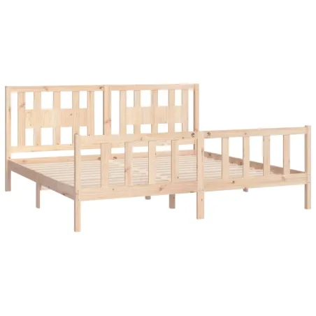 Cadre de lit sans matelas bois massif de pin 200x200 cm