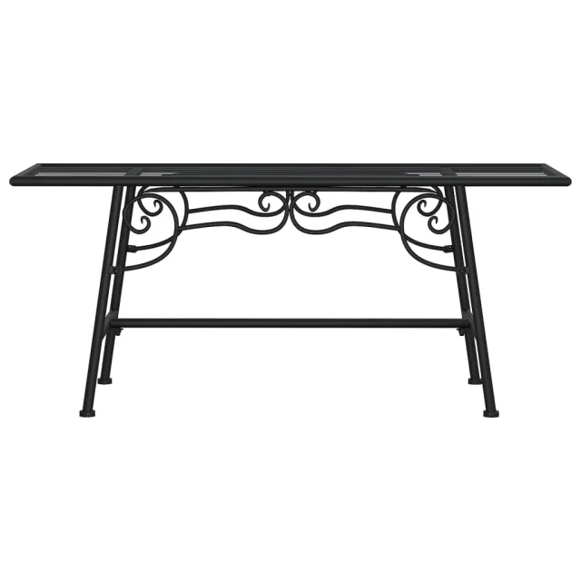 Banc tour d'arbre 110 cm Noir Acier
