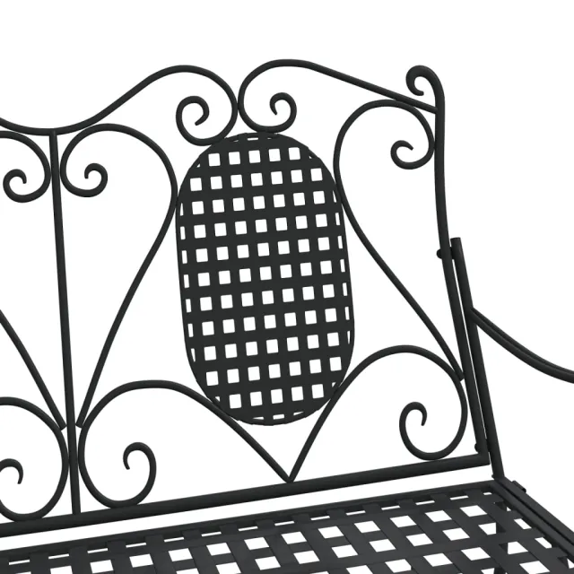 Banc à bascule 2 places 113 cm noir acier