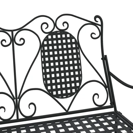 Banc à bascule 2 places 113 cm noir acier