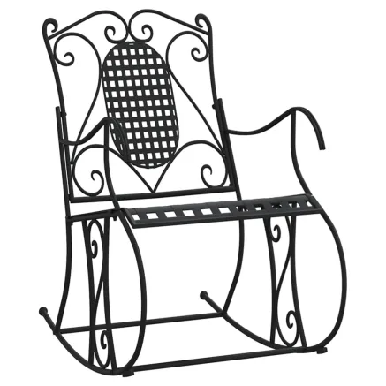 Banc à bascule 84 cm noir acier 2