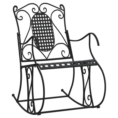 Banc à bascule 84 cm noir acier