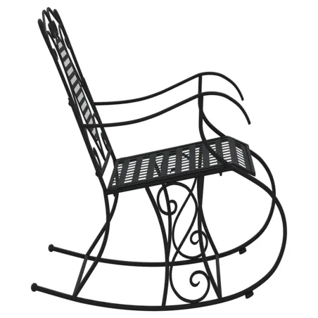 Banc à bascule 84 cm noir acier