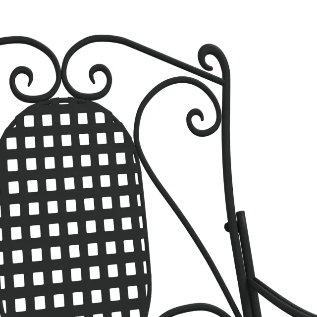 Banc à bascule 84 cm noir acier